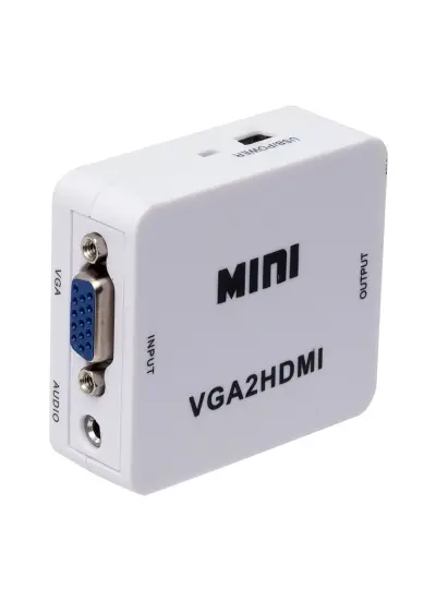 Pm-18698 Vga To Hdmı Ses Çıkışlı Mini Model Dönüştürücü