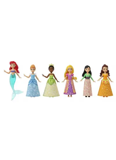 HLW91 Disney Prenses Bebekleri 6'lı Set