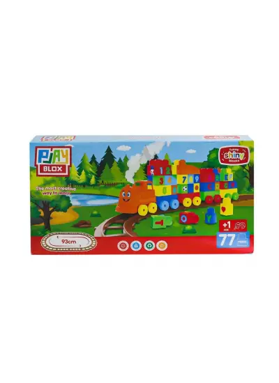 2397 Playbox Tren Blok Seti 77 Parça -Asya Oyuncak