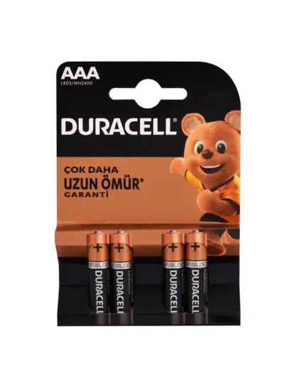 Duracell Alkalin Pil AAA 4'' lü Paket