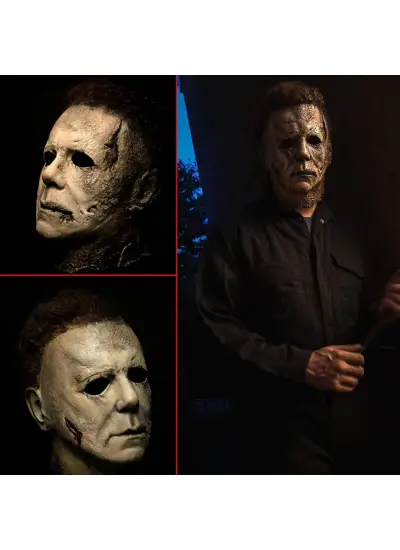 Michael Myers Lateks Maske - Michael Myers Et Maske Kafaya Tam Geçmeli