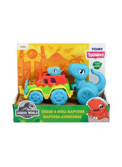 73251 Tomy - Jurassic World Dino ve Renkli Araç - Toomies +12 ay