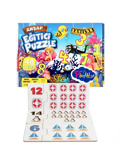 Playwood Ahşap Eğitici Puzzle Sayılar