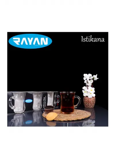 Rayan İstikana Mug 6lı Kulplu Çay Bardağı