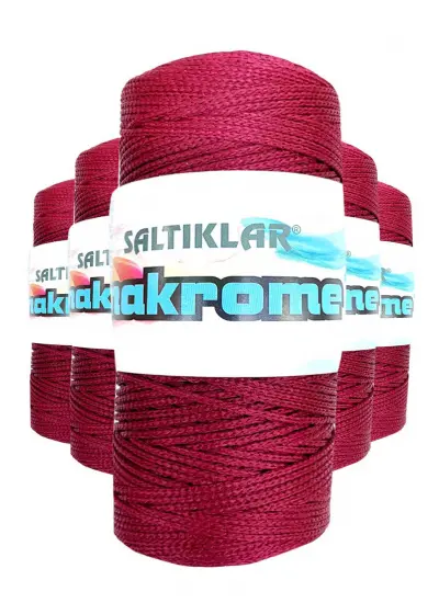 5 Adet Polyester Makrome İpi 1560 Bordo 100 gr