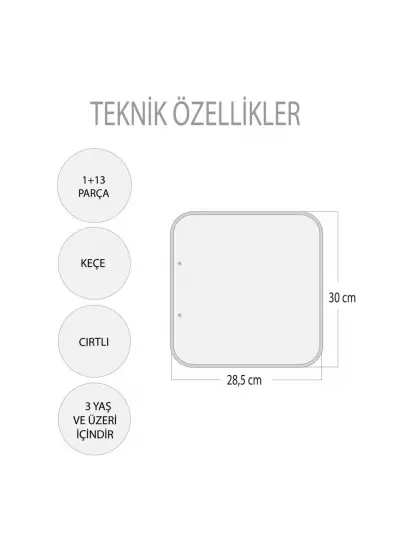 ( Ilkbahar ) Keçe Cırtlı Aktivite Sayfası - Çocuk Etkinlik , Eğitici Oyuncak