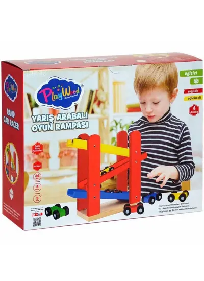 Nessiworld PlayWood Ahşap Otopark 5 Araba İlaveli 382