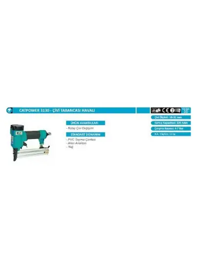 Cat Power 3140 Havalı Çivi Çakma Makinası 10-50 mm