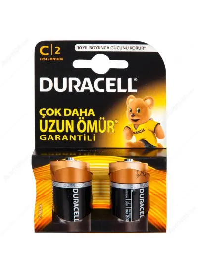 Duracell Alkalin C Orta Boy Pil 2'li Paket