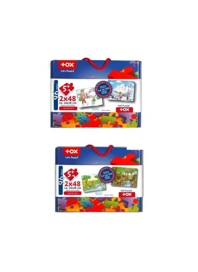 4 Set - 96 Parça  Orman ve Kış 5+ Keçe Yapboz - 5 Yaş Puzzle