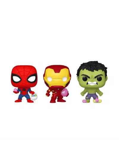 Nessiworld Funko POP Carrot Pocket POP Spider-Man, Iron Man & Hulk 3-Pack Marvel Avengers