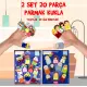 2 Set - 20 Parça  Taşıtlar ve Aile Bireyleri Parmak Kukla