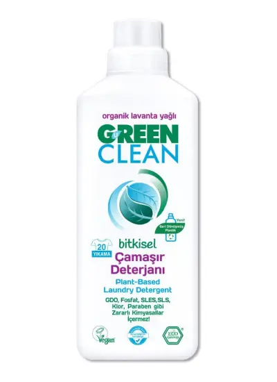 Green Clean Bitkisel Çamaşır Deterjanı 1000 ml (20 Yıkama)