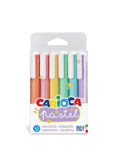 Carioca Pastel Renkler İşaretleme Kalemi 6'Lı