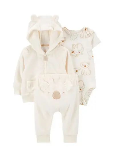 Carter's Layette Bebek 3'lü Hırkalı Set 1R040010 Beyaz