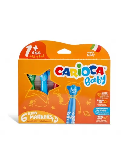 Nessiworld Carioca Teddy Jumbo Keçeli Boya Kalemi 6'lı