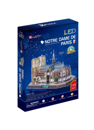 Nessiworld CubicFun Notre Dame Paris 3D Puzzle 149 Parça LED Işıklı