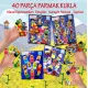 4 Set - 40 Parça  Masal Kahramanları , Emojiler, Karagöz  Hacivat ve Taşıtlar Parmak Kukla