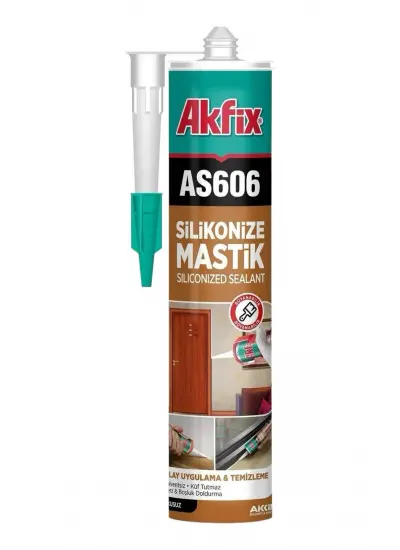 Akfix AS606 Silikonize Mastik Bej 500 gr