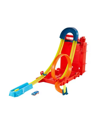 HDX78 HW Track Builder Benzin Bidonu Akrobasi Seti, Hot Wheels Track Builder