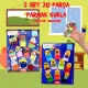 2 Set - 20 Parça  Taşıtlar ve Emojiler Parmak Kukla