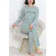 Nakışlı Pijama Takımı Mint1