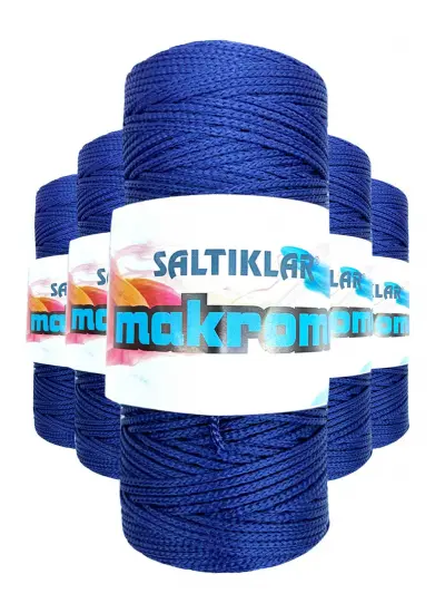 5 Adet Polyester Makrome İpi 370 Lacivert 100 gr