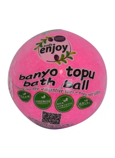 Pembe Düşler El Yapımı Banyo Küvet Topu Sabunu Pembe 90-120 Gr