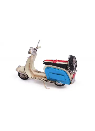 Vintage Tasarım Dekoratif Metal Scooter