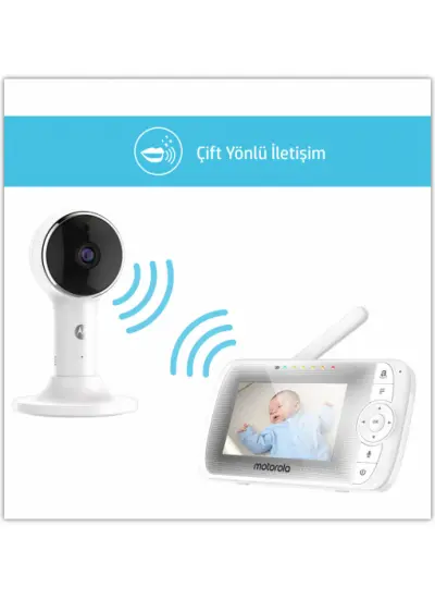 Nessiworld Motorola WM-LUX64 Wifi Connect 4.3 FHD LCD Dijital Bebek Kamerası