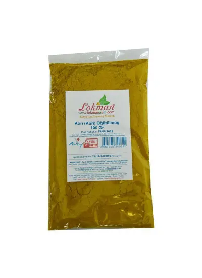 Köri Öğütülmüş Baharat Karışımı Küri Curry 100 Gr Paket