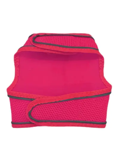 Çift Kilitli Sportif Kedi Köpek Göğüs Tasma Seti 32-40 cm Medium Pembe