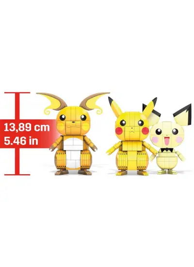 GYH06 MEGA™ Pokémon™ Pikachu Dönüşüm 3'lüsü 621 parça +7 yaş