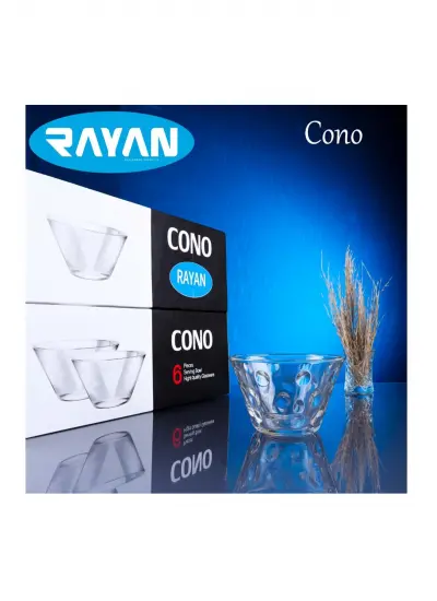 Rayan Cono 6lı Büyük Cam Kase