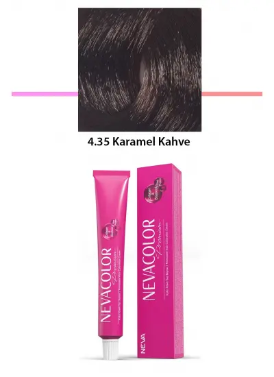 Premium 4.35 Karamel Kahve - Kalıcı Krem Saç Boyası 50 g Tüp