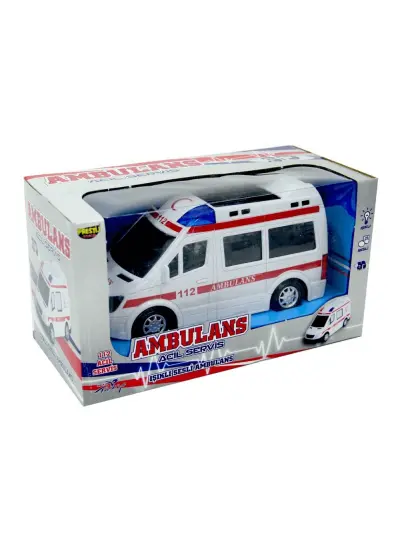 Pilli Sesli ışıklı  112 Ambulans Oyuncak