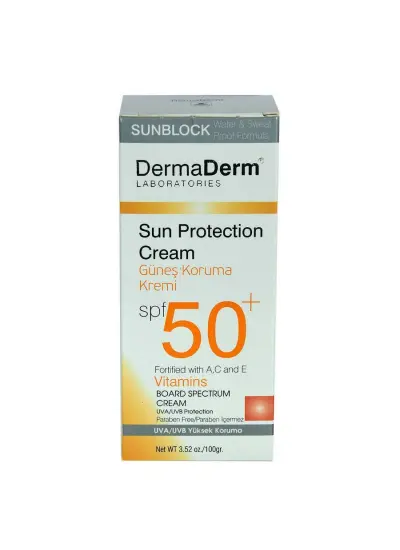 Güneş Koruma Kremi Spf 50+ Faktör Parabensiz UVA/UVB Yüksek Koruma 100 Gr