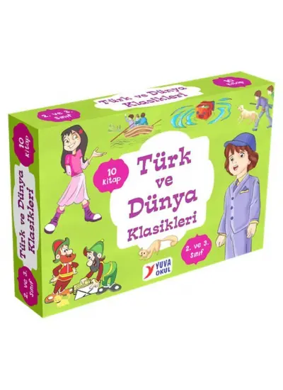 2. ve 3. Sınıflar için Türk ve Dünya Klasikleri (10 Kitap)  (4022)