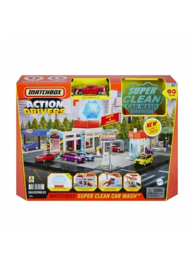 HNJ54 Matchbox Aksiyon Sürücüleri Süper Oto Yıkama Oyun Seti