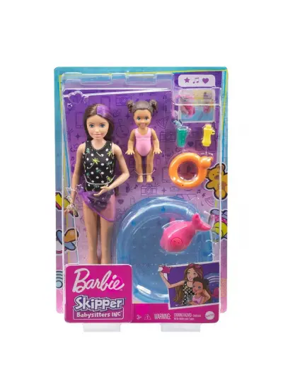 FHY97 Barbie Bebek Bakıcısı Bebeği ve Aksesuarları Oyun Seti