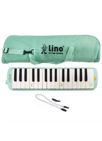 Lino 32 Tuşlu Bez Çantalı Melodika Pastel Yeşil