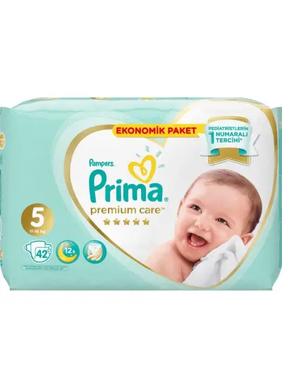 Prima Premium Care Bebek Bezi Ekonomik Paket 5 Beden 42 Adet