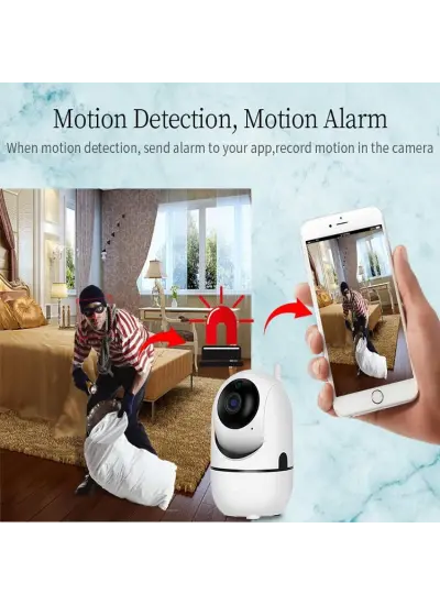 Ev Güvenlik 1080p Wifi Akıllı Kamera Bebek Monitör Hareket Algılama  Sesli Alarm Ses Dinleme Gece Görüş Tf Kart Bulut Depolama Bebek Kamerası