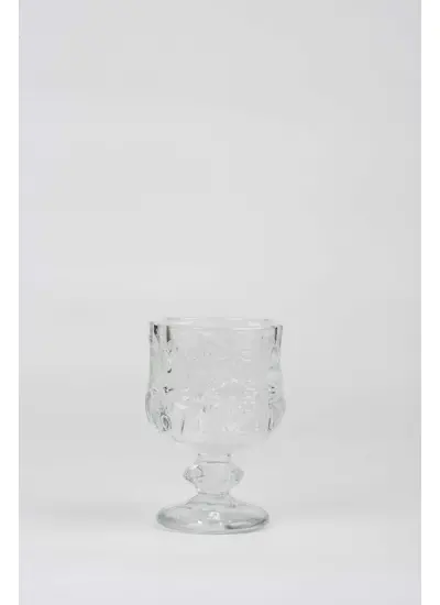 Ayaklı Kahve Yanı Bardağı Kristal Kesim Shot Bardak 7cm x 4 cm 6 Lı Set