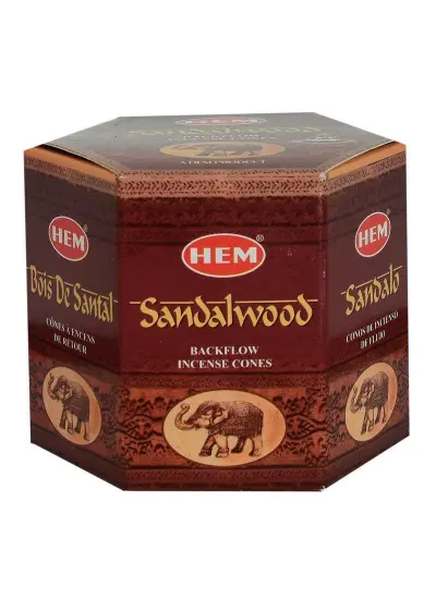 Geri Akış Şelale Sandal Ağacı Kokulu 40 Konik Tütsü - Sandalwood Backflow Incense Cones