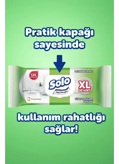 Solo Tüm Yüzeyler Islak Temizleme Havlusu Xl 160 Yaprak