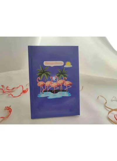 Flamingo Hediye Kutusu - Baskılı Defter Ve Flamingo Kupa Bardak Hediye Seti