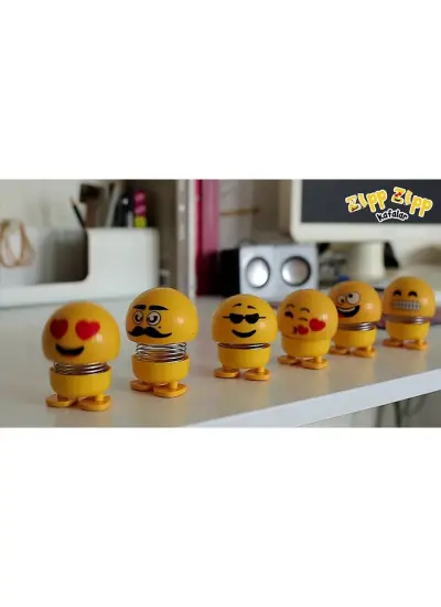 Zıp Zıp Kafalar Sevimli Kafa Sallayan Emojiler Çılgın Kafalar