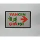 Büyük Boy Yangın Çıkışı Yönlendirme Tabelası 13 x 8 cm