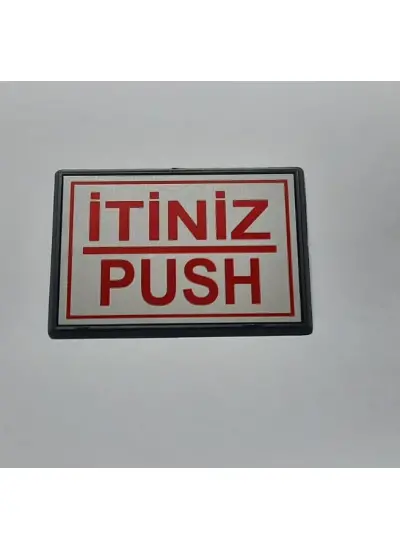 Push - İtiniz Yönlendirme Tabelası Yapışkanlı Büyük Boy 13 x 8 Cm